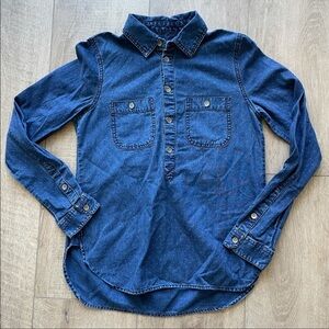 Madewell Chambray Pindot Popover Size XS